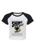 Shine Bright Micro Rib Raglan Baby Tee
