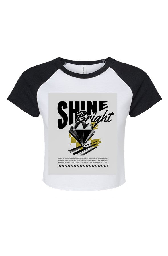 Shine Bright Micro Rib Raglan Baby Tee