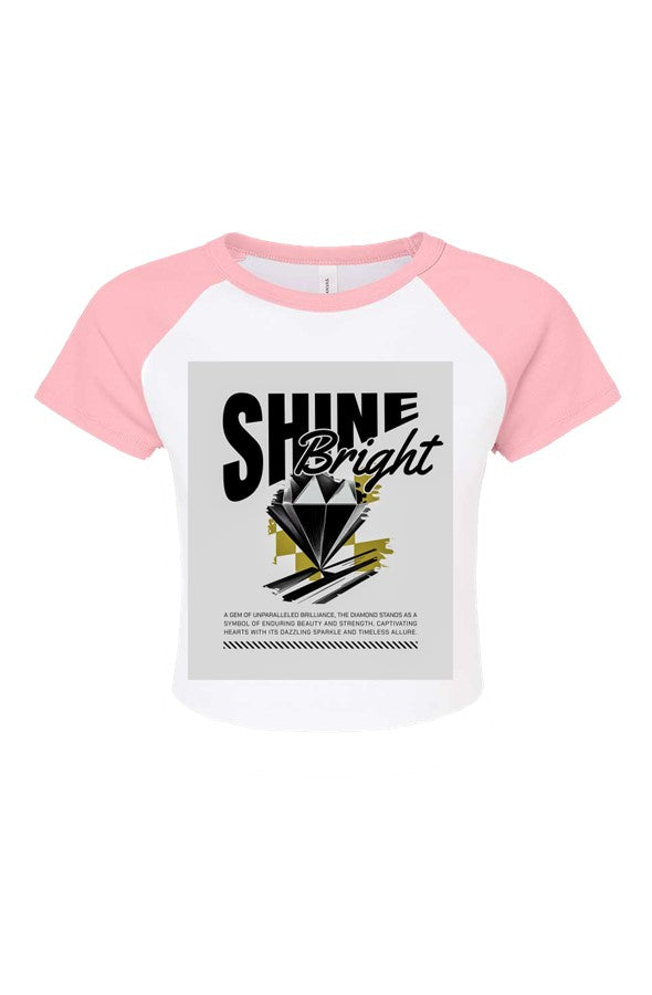 Shine Bright Micro Rib Raglan Baby Tee