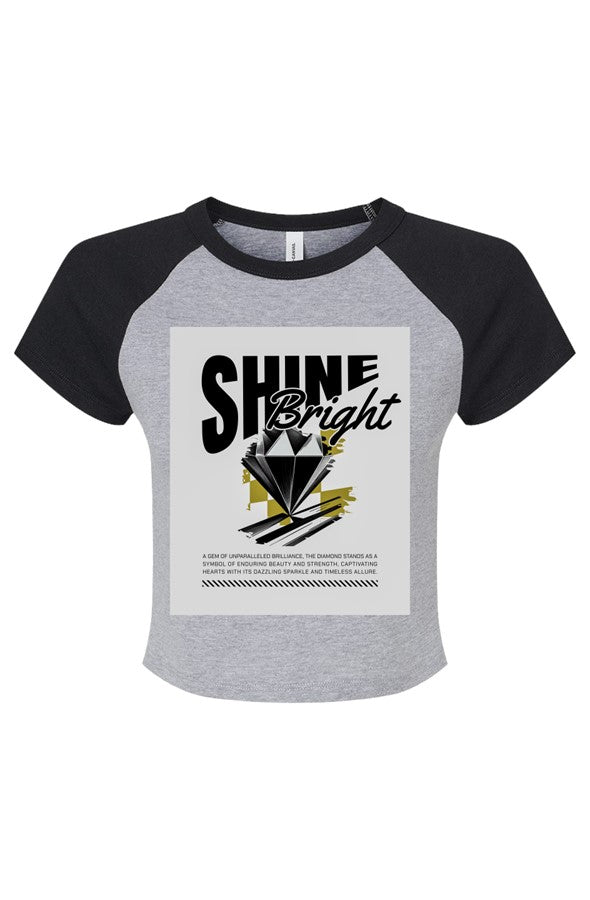Shine Bright Micro Rib Raglan Baby Tee